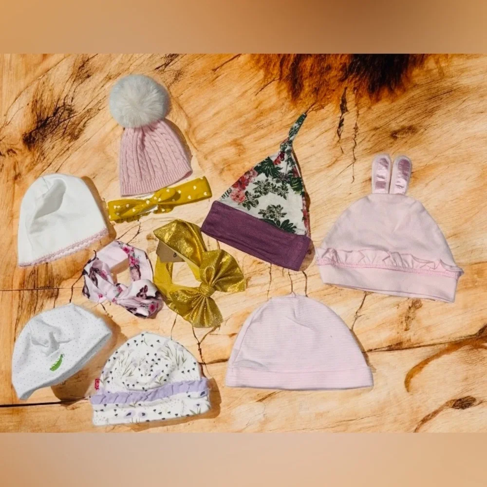 Infant Girls Assorted Headwear Lot of 10